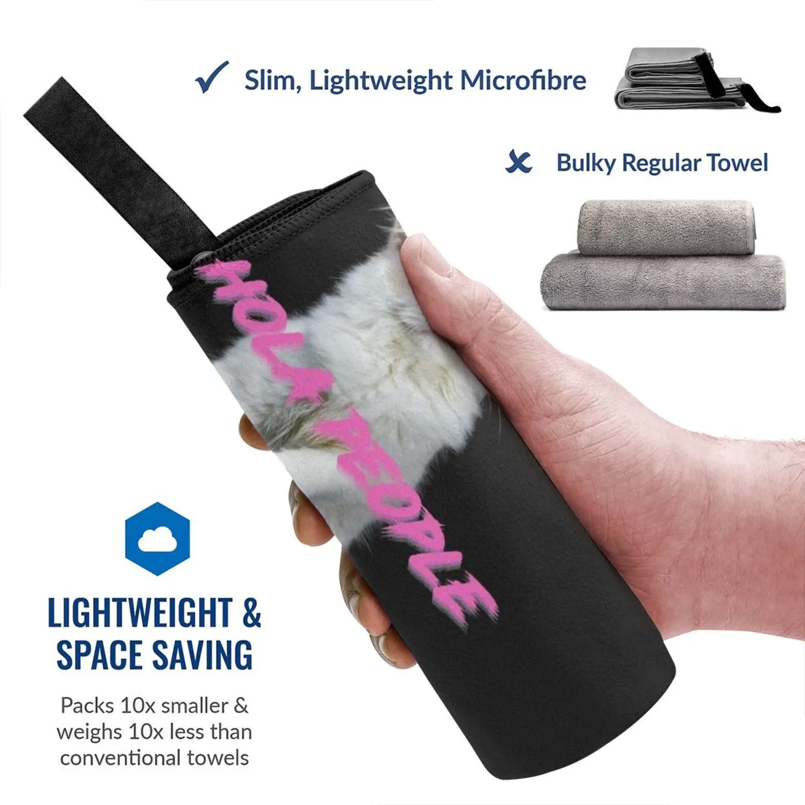 Здравствуйте! Быстросохнущее полотенце для любителей кошек портативная