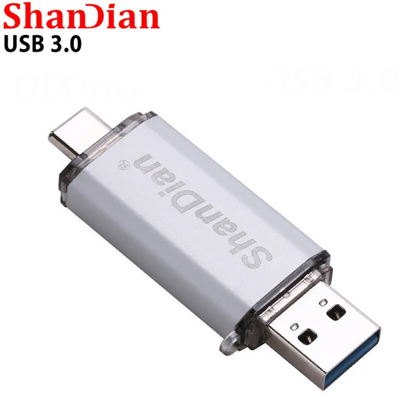 SHANDIAN (более 10 шт. бесплатный логотип) Type-C 3 1 usb флэш-накопитель 16 ГБ 32 64 Гб карта