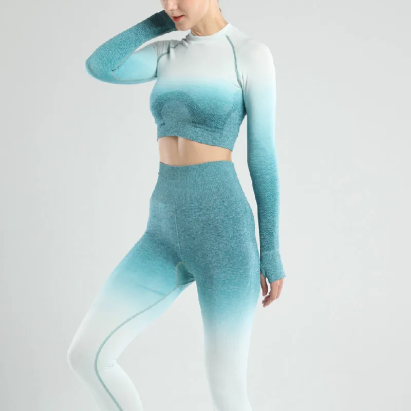 Женский спортивный комплект бесшовный для йоги бюстгальтер и леггинсы Женская