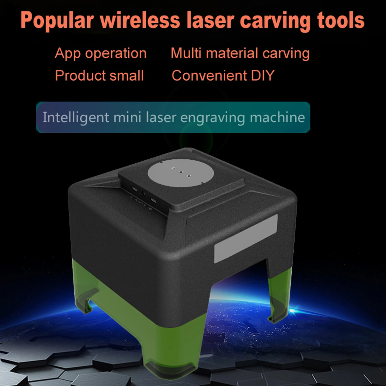 

Engraving Machine 1.6W Mini Desktop Printer for Home Use for Windows Android IOS Resolution 508dpi