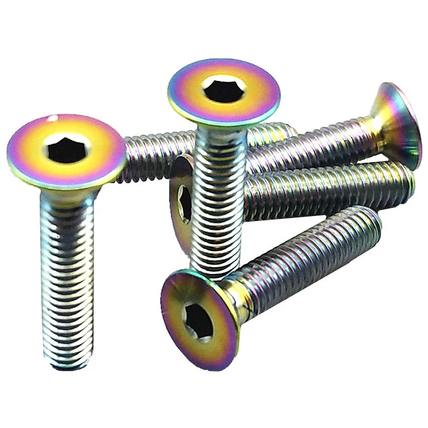 Титановый Болт M3 M4x6/8/10/15/20 мм Ti-болт с потайной головкой/плоская головка