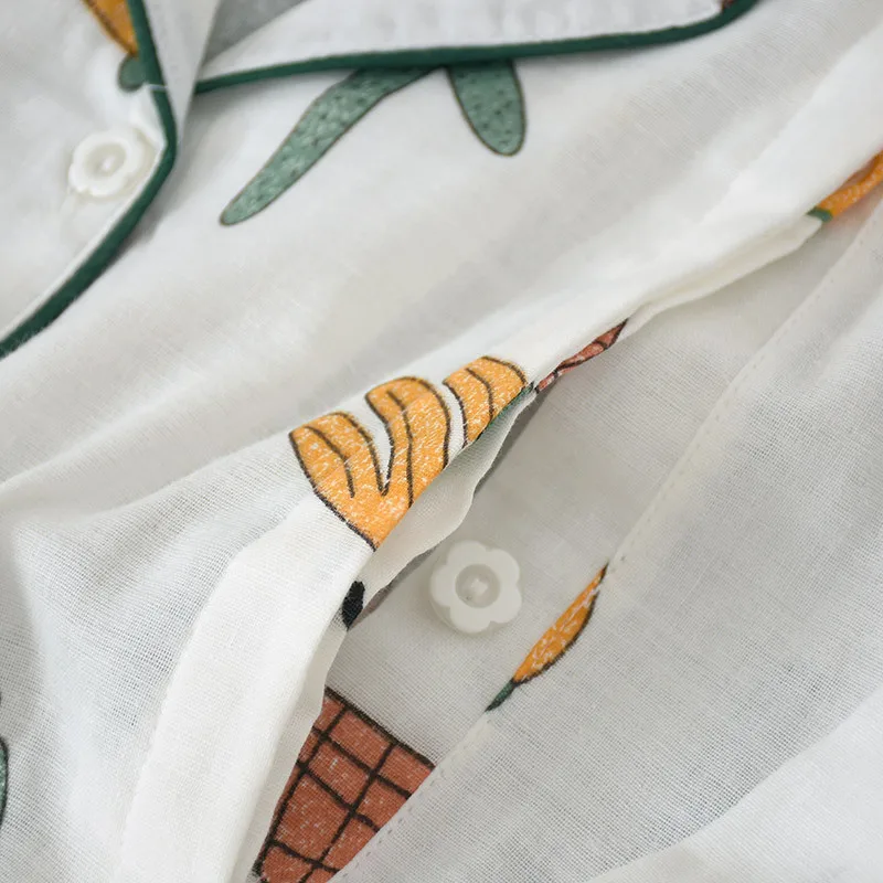 100% хлопок марля тонкая одежда для беременных женщин пижамный комплект свободная