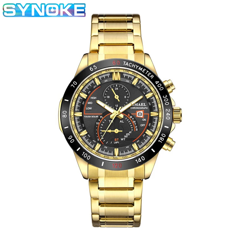 Часы наручные мужские в стиле ретро Классические брендовые золотистые