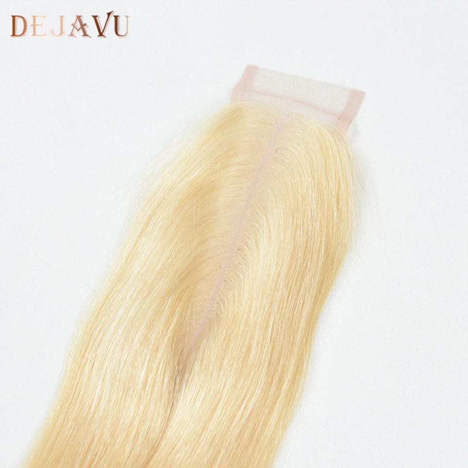 Прямые волосы Dejavu 613 Remy бразильские светлые 2*6 кружевные застежки с детскими