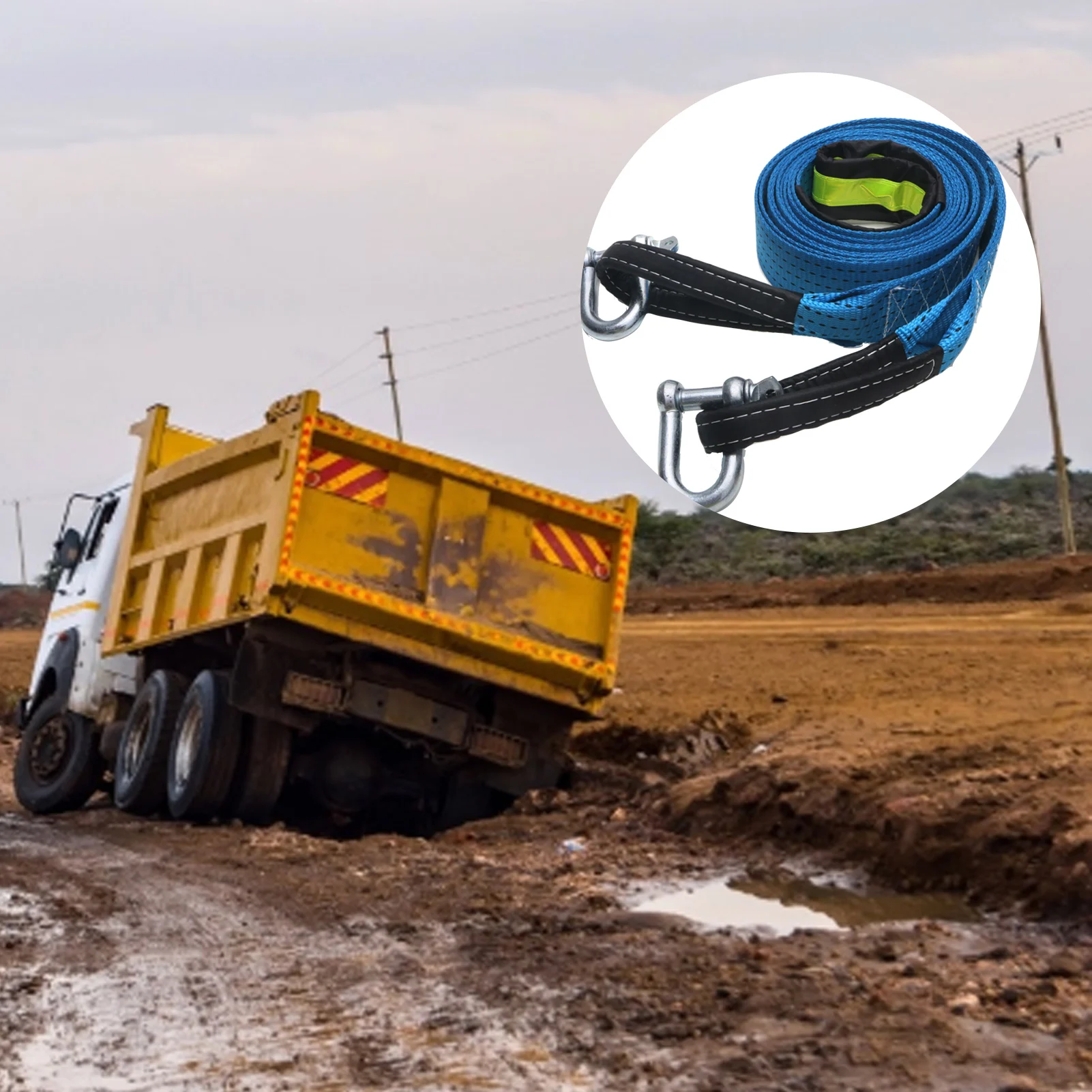 

Трос для внедорожника 3/4 м, для большинства автомобилей до 8 тонн, с U-образным крючком