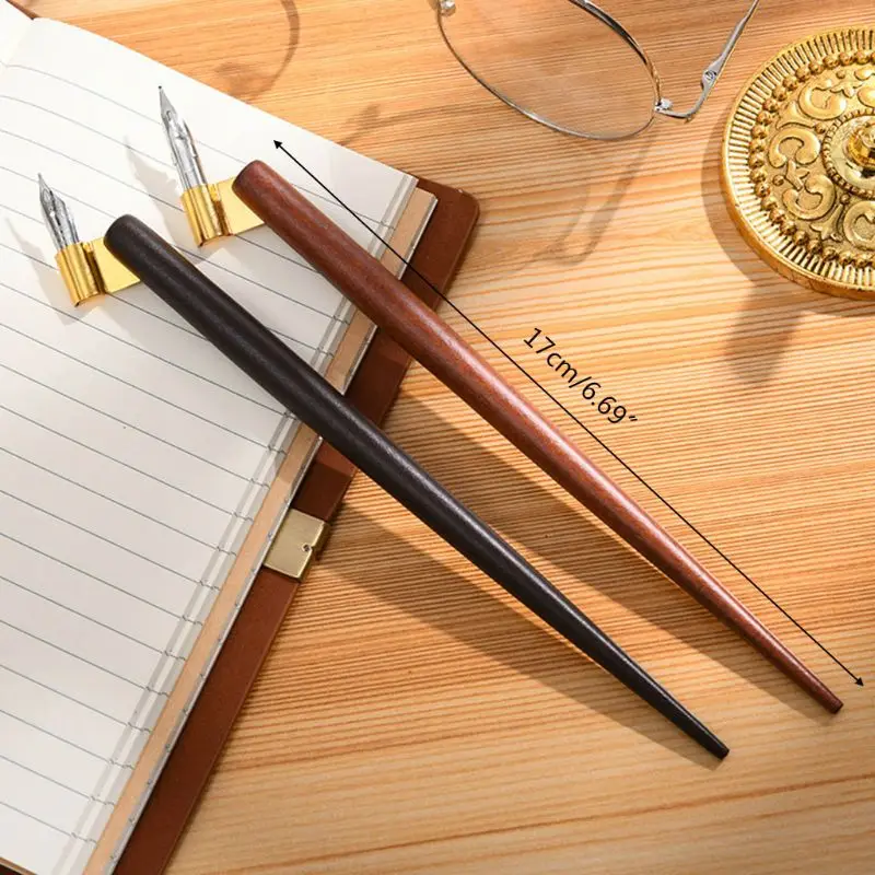 

Wood Manga Calligraphy Dip Pen Holder +6 Nibs for Lettering Skiching Drawing Kit