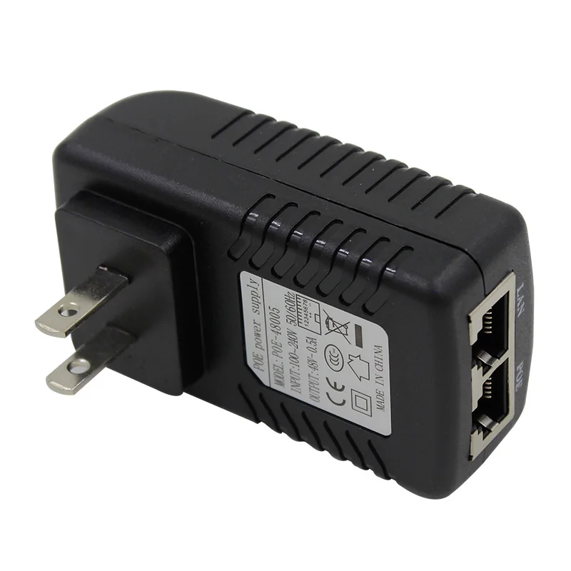 

POE Injector 48V 0.5a for IP camera Ethernet CCTV POE adapter POE pin 4/5(+),7/8(-) compatible with IEEE802.3af