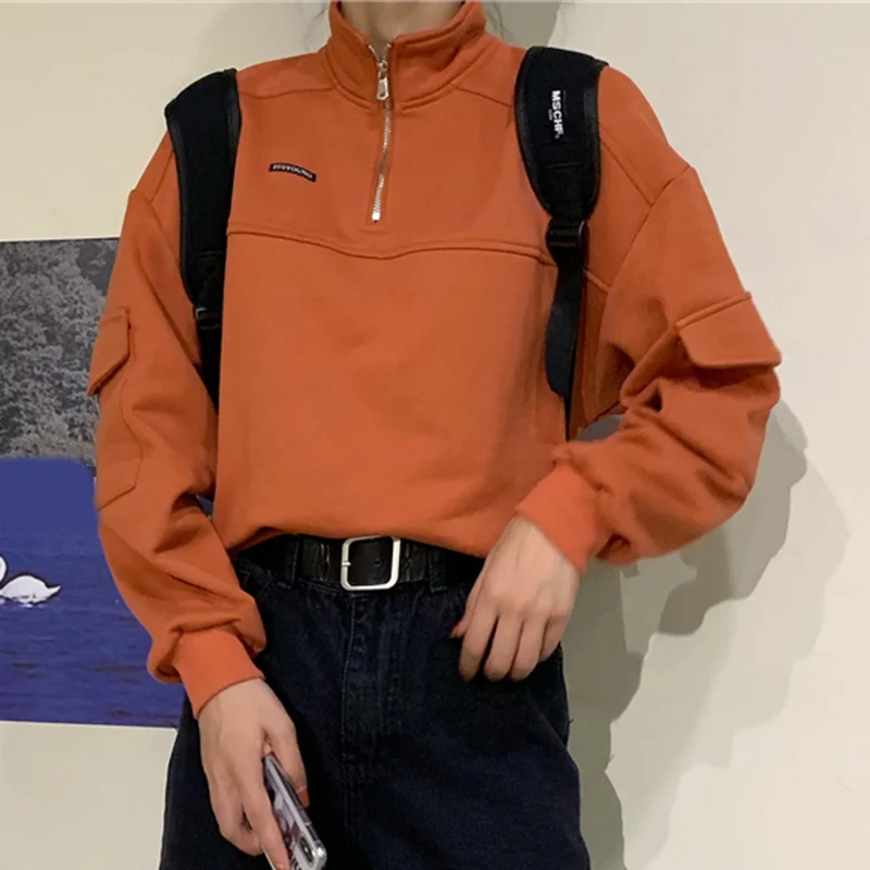 Короткие женские пуловеры толстовки с длинным рукавом буквенным принтом