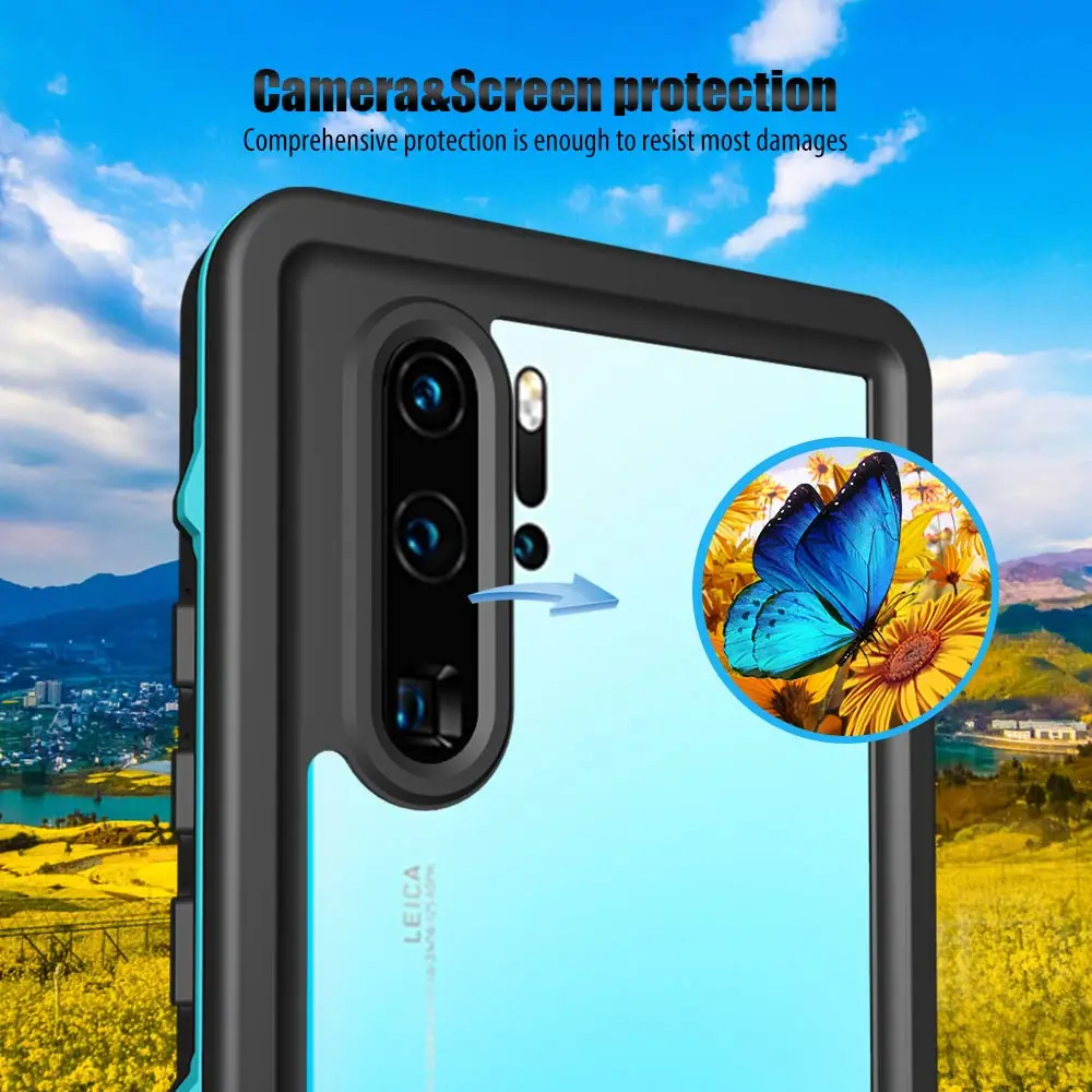 

Phone Case For Huawei P20 P30 P40 Pro Waterproof IP68 Diving Swim Proof Dustproof Case For Nova Mate 20 30 Pro Back Cover