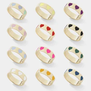 Love Ring for Female Girlfriends 2021 New Alloy Color Rings Luxury Jewelry Mood Ring 7 8 Indian Jewelry