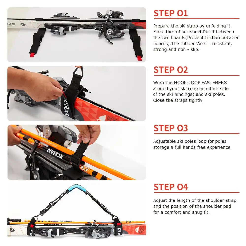 XCMAN ремни для переноски лыж и ботинок в горном стиле дополнительные на плечо с
