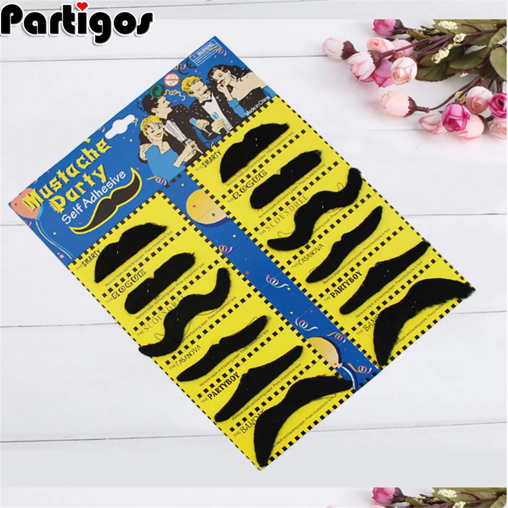 12 шт. Забавный милый костюм пиратвечерние усы для косплея искусственные