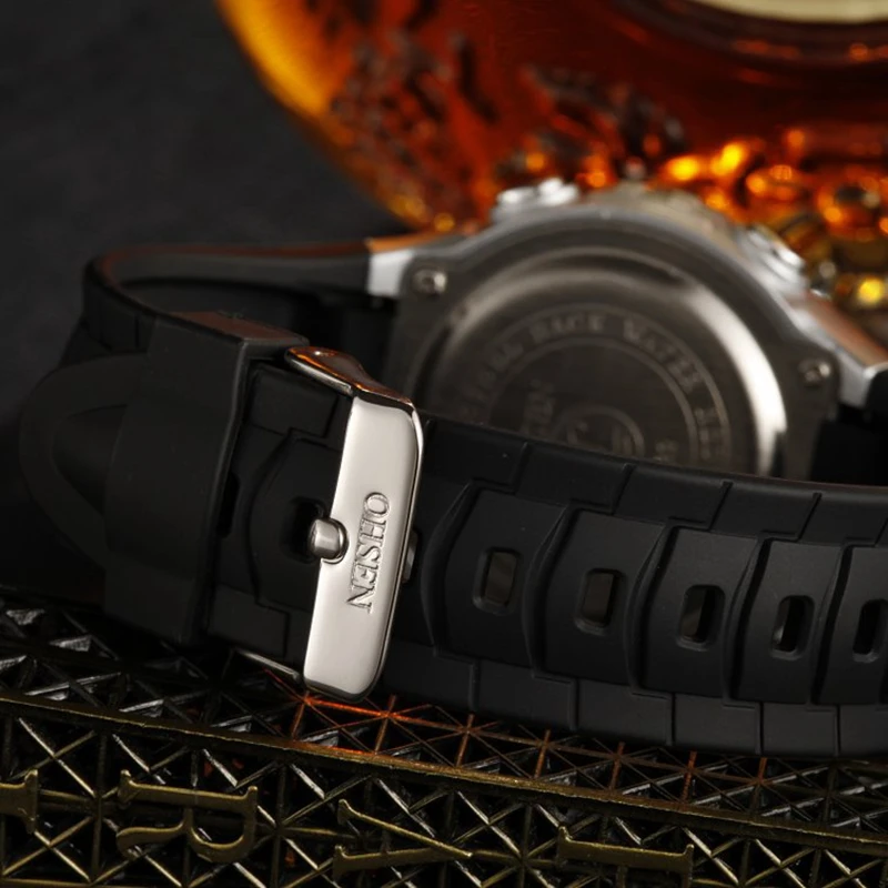 Часы наручные OHSEN Мужские Цифровые спортивные светодиодсветильник с резиновым