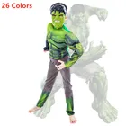Детский костюм Халка комбинезон супергероя для мальчиков Маска Мстителей на Хэллоуин перчатки Халка подарок для игры