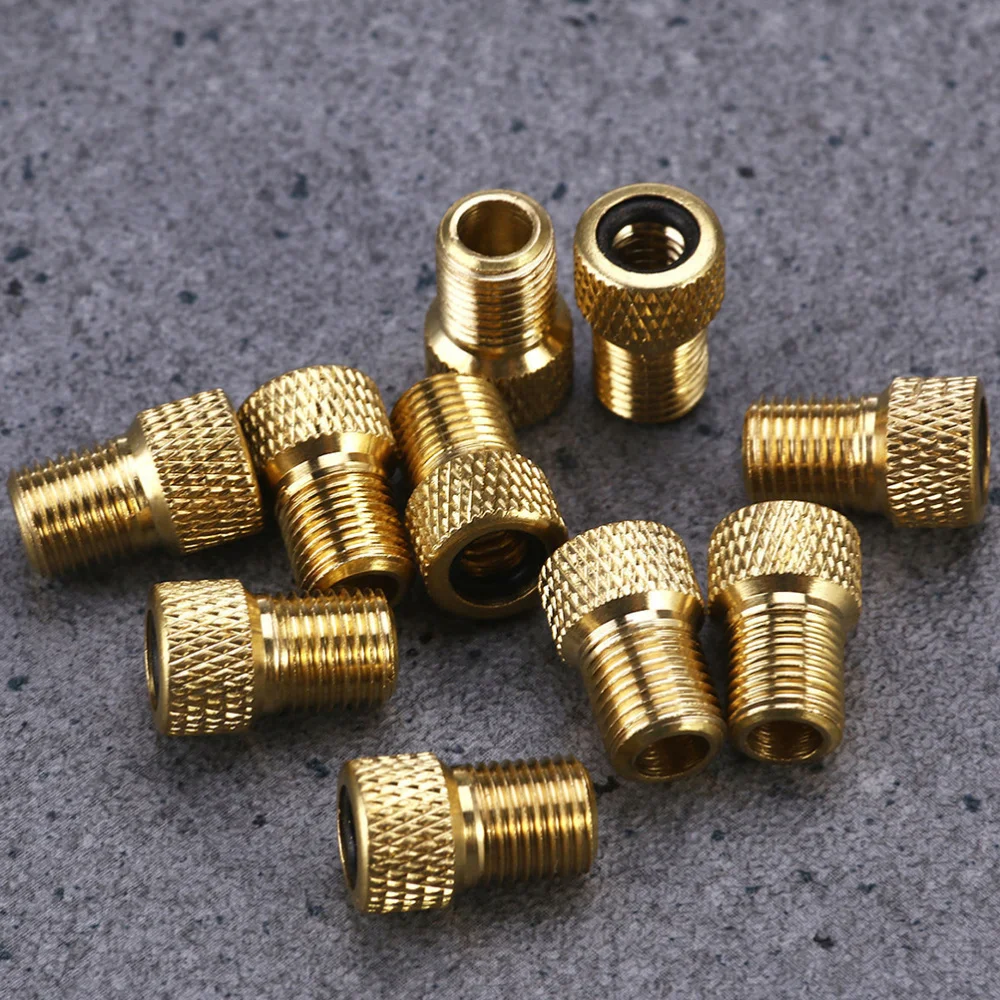 

8PCS Bike Copper Air Compressor Converter French Presta to Schrader Adapters Tube Pump Repair Tools for MTB Road Bike Mountain B