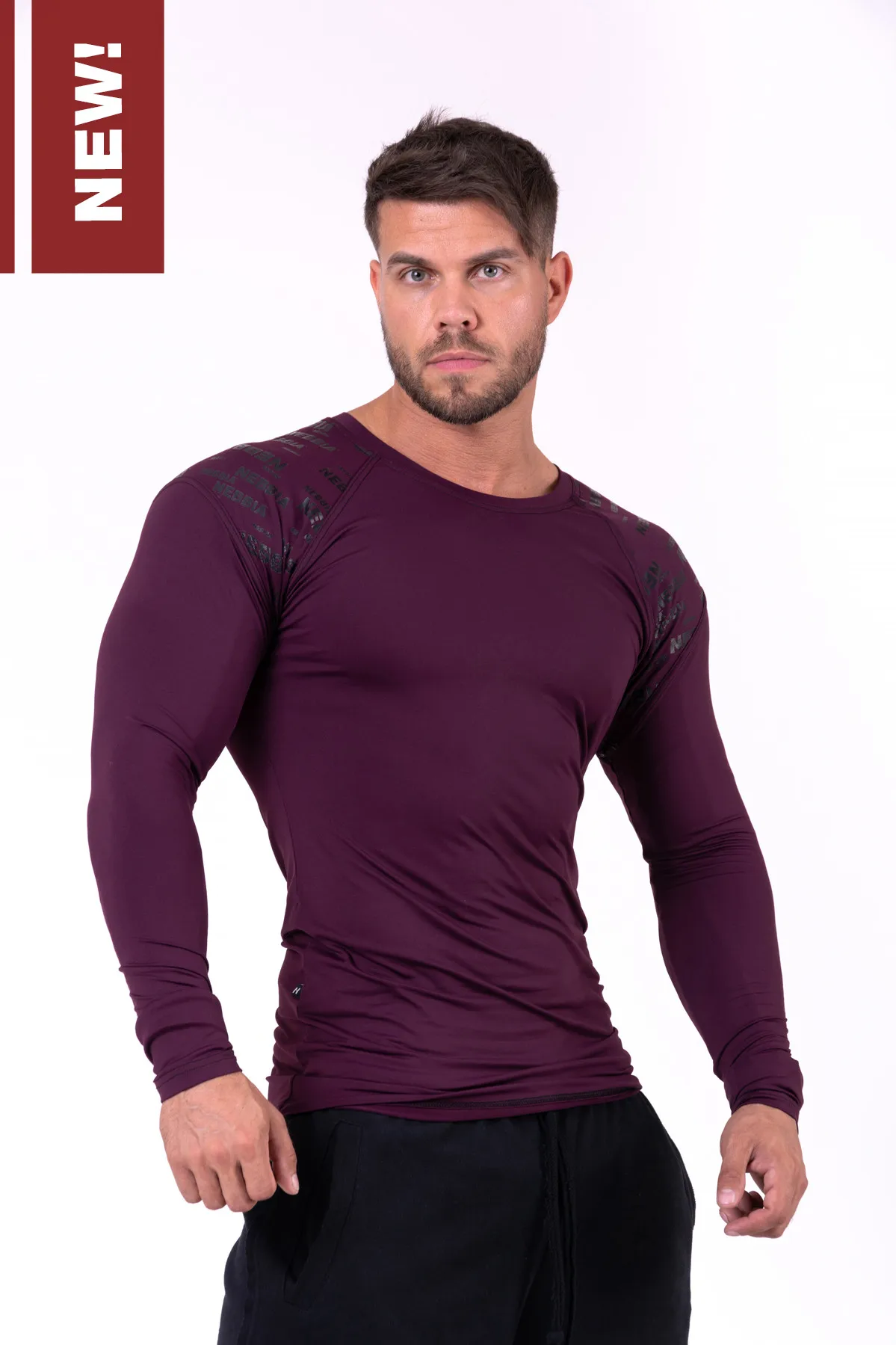 Мужская футболка с длинным рукавом и круглым вырезом из хлопка | одежда