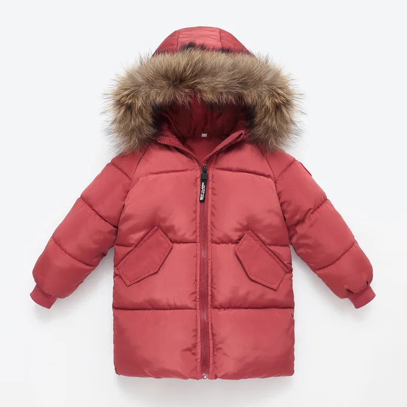 Розовый Baby Boys Jacket Autumn Winter Jacket For Boys Children Jacket Kids Hooded Warm Outerwear Coat For Boy Clothes 2 3 4 5 Year - Цвет: Розовый