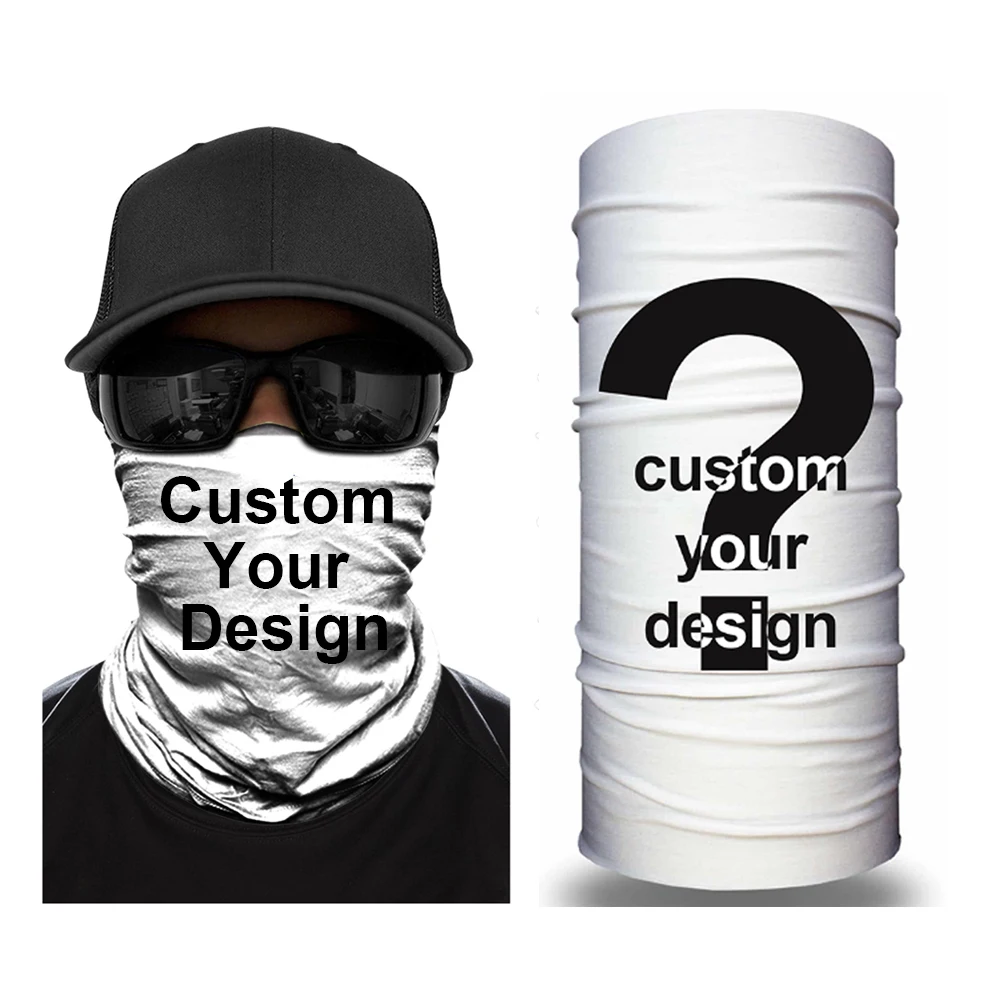 

Customized Tube Scarfs Seamless Bandana Masks Headband Cycling Caps Neck Buffs Outdoors Neck Warmer Motorcycle Face Shield 10PCS