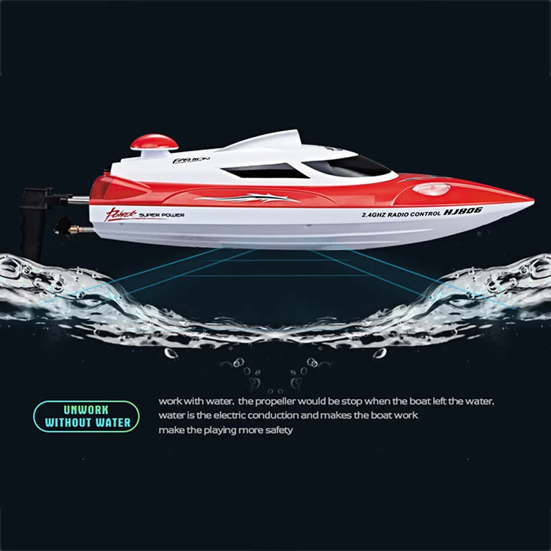 HJ806 2,4G RC лодка 200 м Управление Расстояние/охлаждающей воды Системы/35 км/ч высокая скорость детские игрушки WJ-46