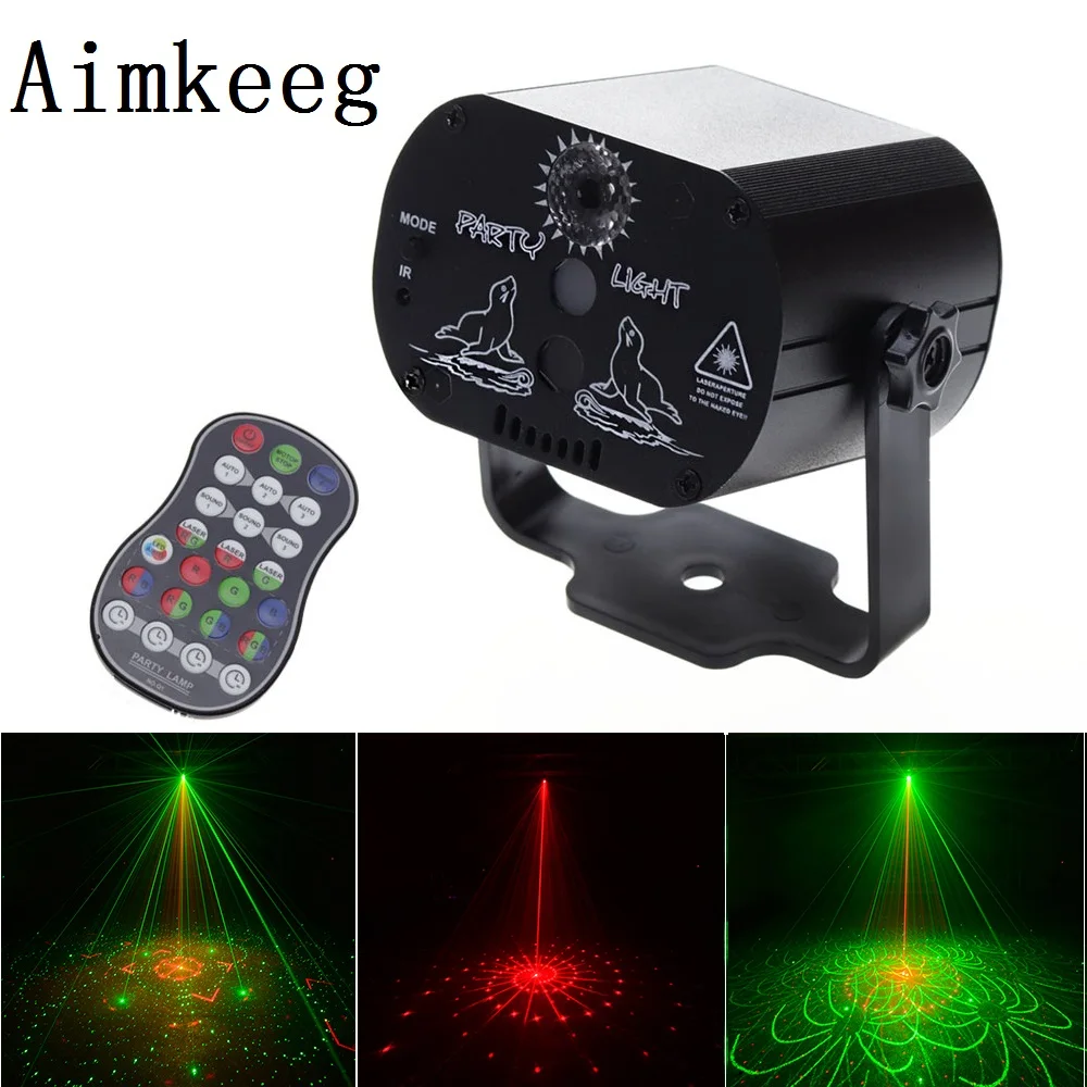 Aimkeeg мини USB зарядка DJ диско светильник стробоскоп вечерние сценический светильник ing эффект голосового управления лазерный проектор светильник для танцпола