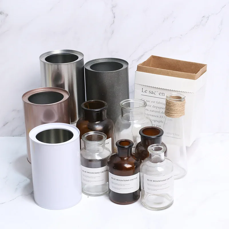 Скандинавские стеклянные вазы для гостиной украшение стола прозрачная бутылка