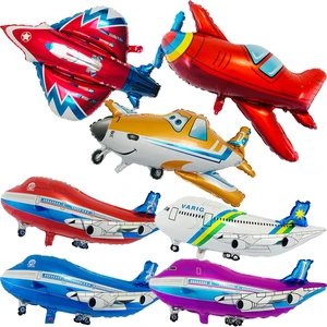 1pcs Airplane Foil Balloons Plane Globos Cat Aircraft Air Balloons Birthday Party decorations kids T in Pakistan