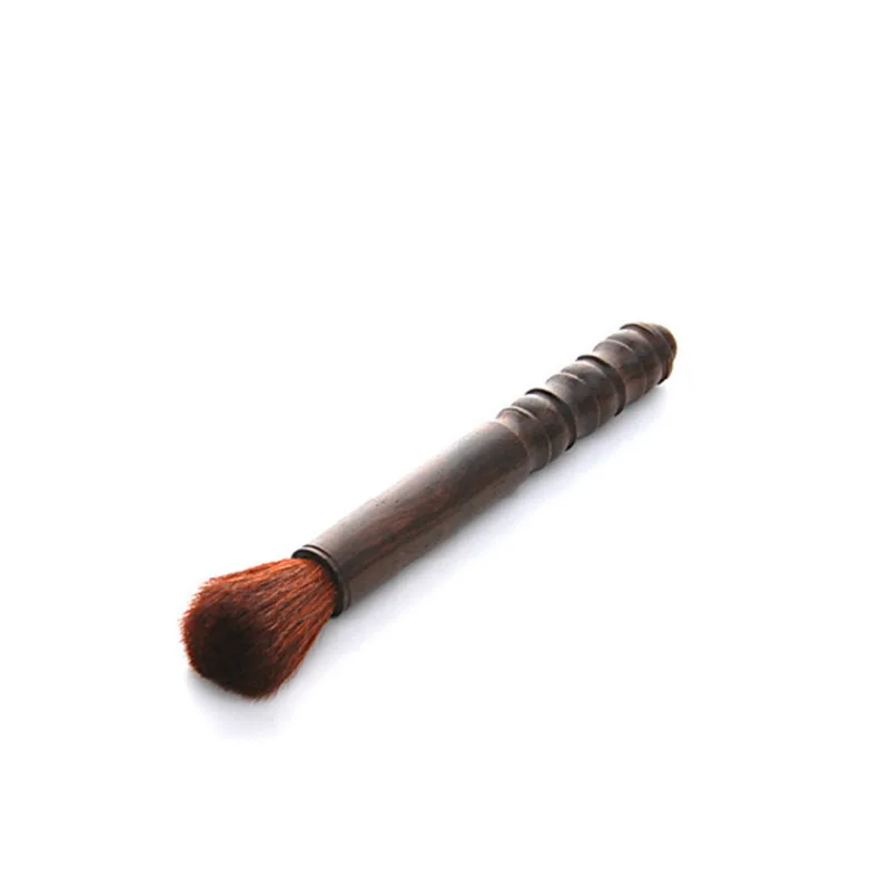 1 CHANSHOVA Ebony чайник ручка ручной работы из массива дерева мягкая меховая чайная щетка Традиционный китайский чайный набор кунг-фу аксессуары - Цвет: 1