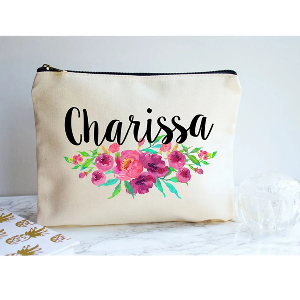 Новая косметичка подарок цветочное предложение подружки невесты на заказ