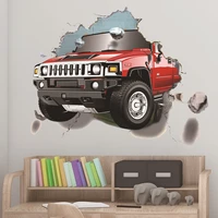 self adhesive 3d three dimensional panels broken wall stickers car decoration for home bedroom wallpaper fashion room decor new