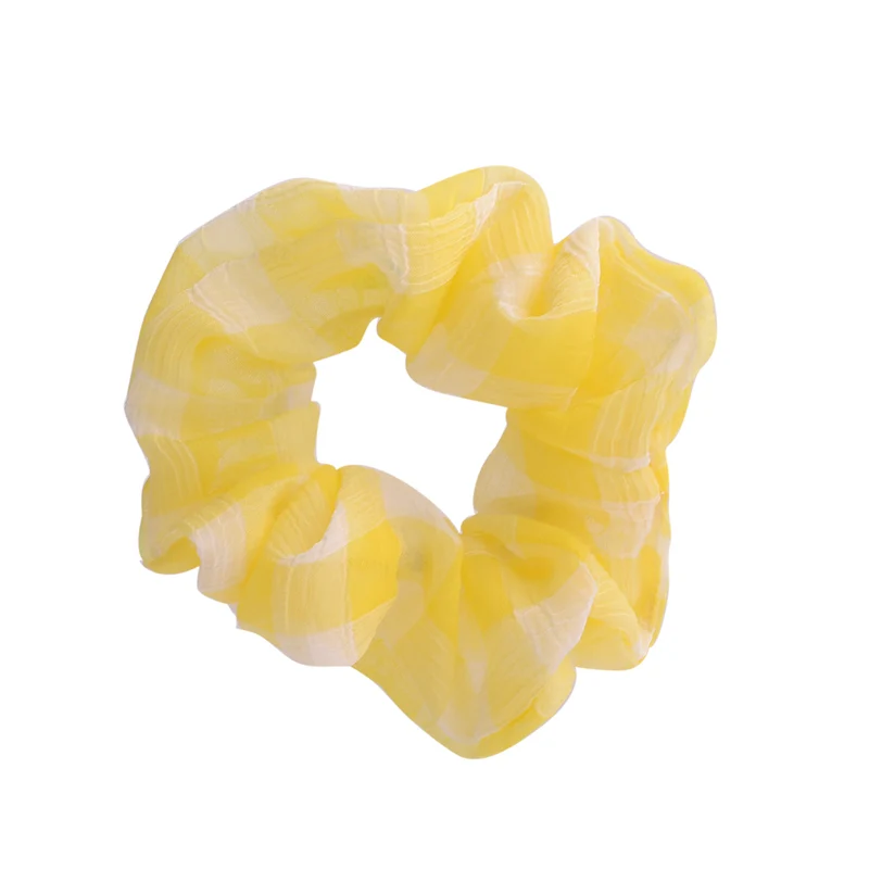 

BM Large Intestine Hair Band Japanese and Korean Ins Internet Celebrity Minimalist Purple Plaid Girl Cute Intestine Rubber Band