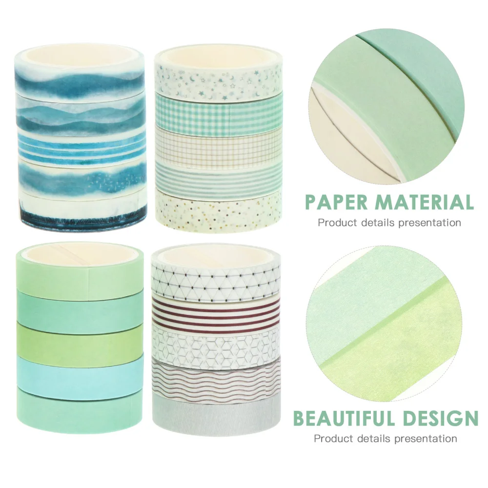 

20 Rolls Washi Tape Decorative Masking Washi Tapes for Journal Scrapbook Planner