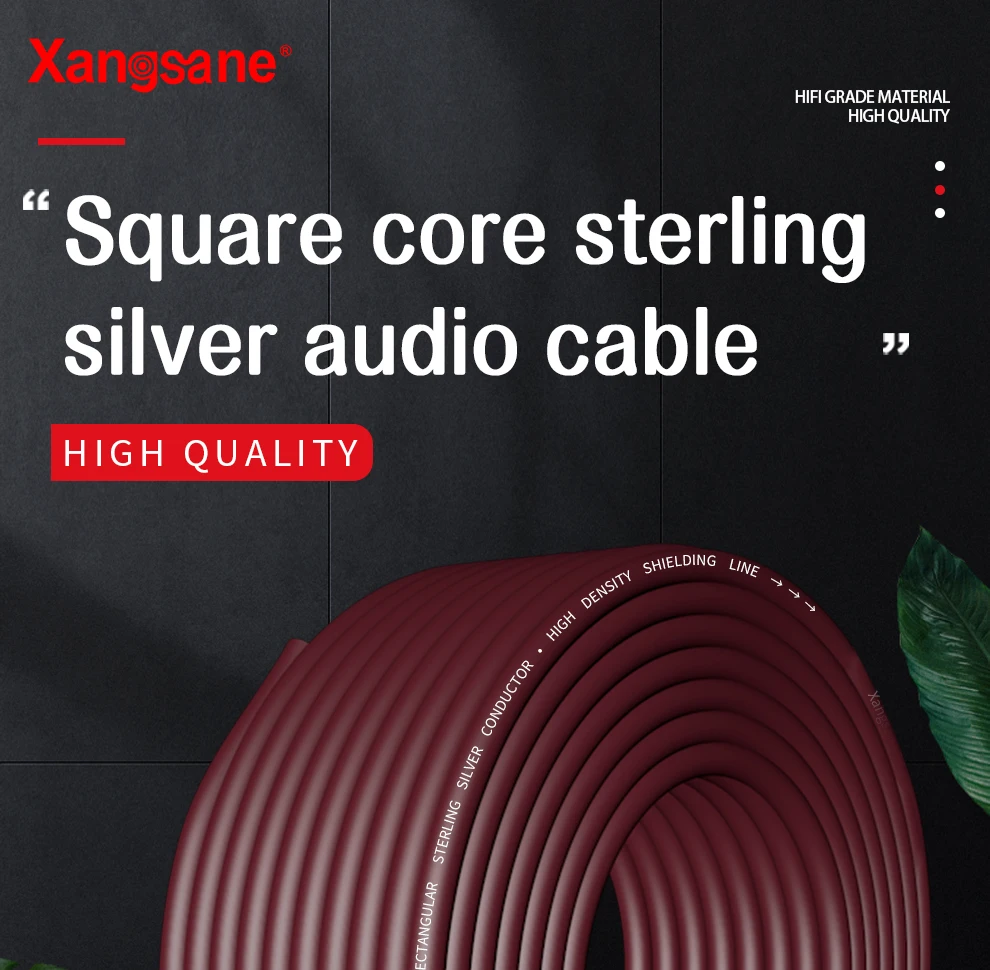 HiFi Audio Pure Silver RCA Cable 4N Sterling Conductor Shielding Bulk cable | Электроника