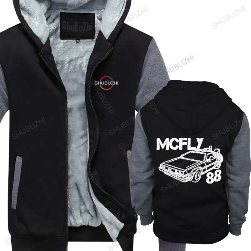 

McFly 88 thick hoodie Back to The Future Marty Delorean DMC12 Doc Brown Biff Flux Blu New Funny Tops fleece jacket hooded