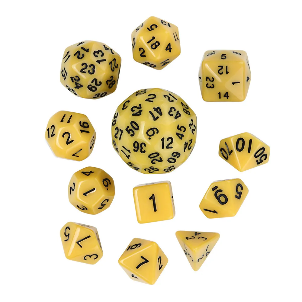 gold dice set 12 шт. игровые разнообразные игральные кости многогранные акриловые кости D60 dados poliedricos dobbelstenen кости d60 dnd Набор Игральных кубиков 30A20 - Цвет: gold dice set