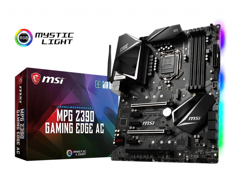 MPG Z390 игровой край AC LGA1151 Intel®Z390 ddr4 128g 3 * PCIe 0x16 USB 1 Wi Fi и bluetooth|Материнские платы| |
