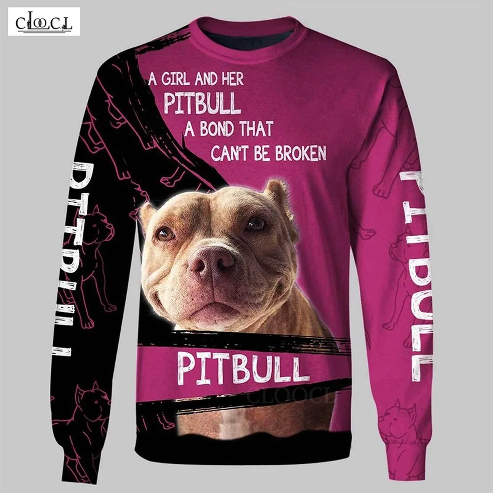 

CLOOCL Fashion A Girl and Her PITBULL Dog 3D Print Men Women Casual Sweatshirt Streetwear Pullover Tracksuit