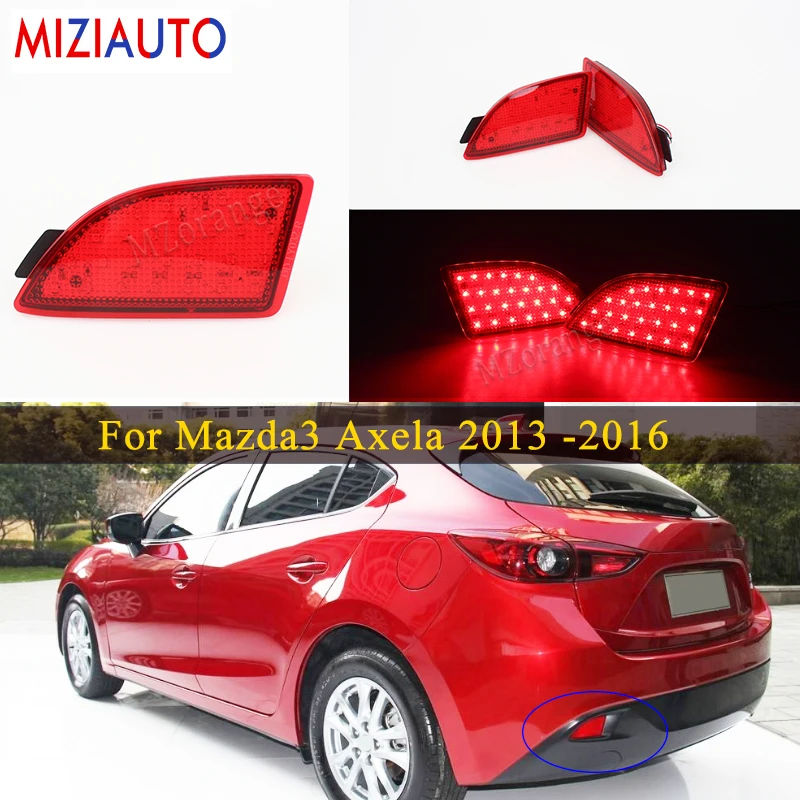 

1 Pair LED Rear Bumper Reflector light For Mazda3 Axela BM 5D 2013 2014 2015 2016 Hatchback Brake Fog Stop Light Car Accessories