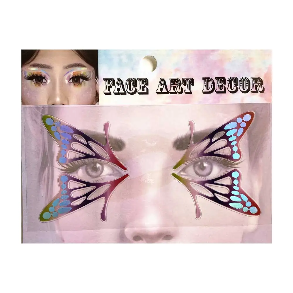 FL17 1 шт. знаменитость бабочка подводка для глаз Кружева лица наклейка макияжа