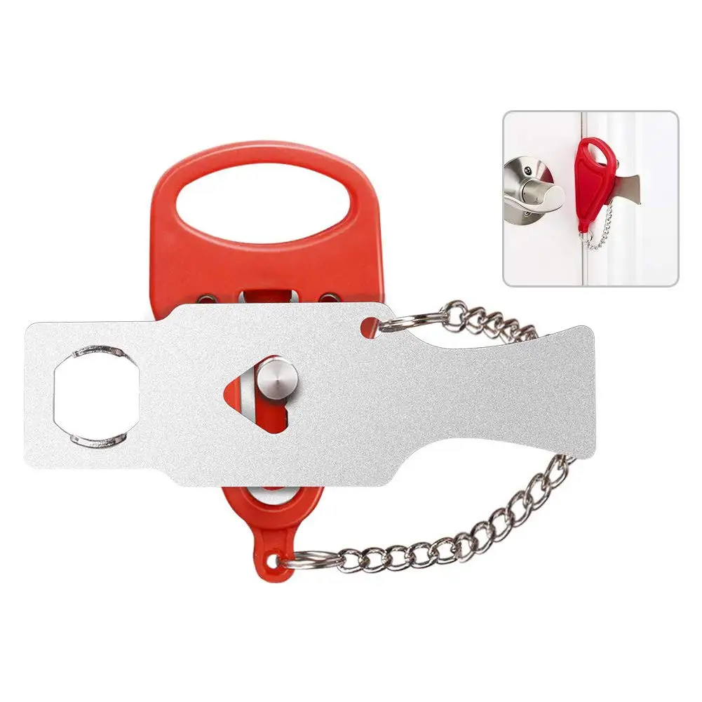 Портативный дверной замок и для путешествий дополнительный защитный твердый