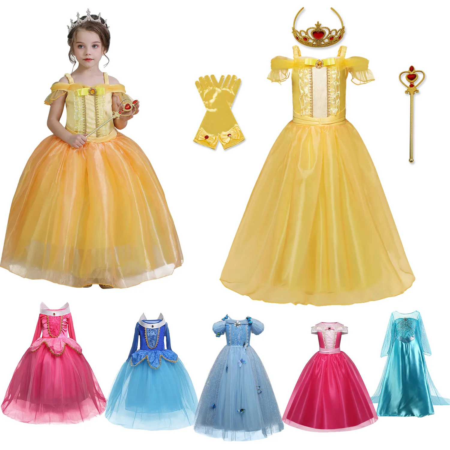 

Baby Girl Princess Dress 8 10 Years Birthday Chidlren Cosplay Party Cosutme for Kids Halloween Costume Fantasia Infantil Menina