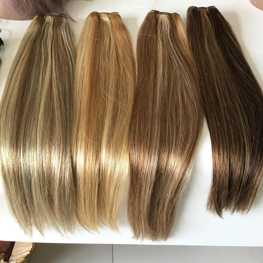 

30 дюймов, с подсветкой прямые человеческие волосы пряди эффектом деграде (переход от темного к Виргинские remy человеческие волосы пряди браз...