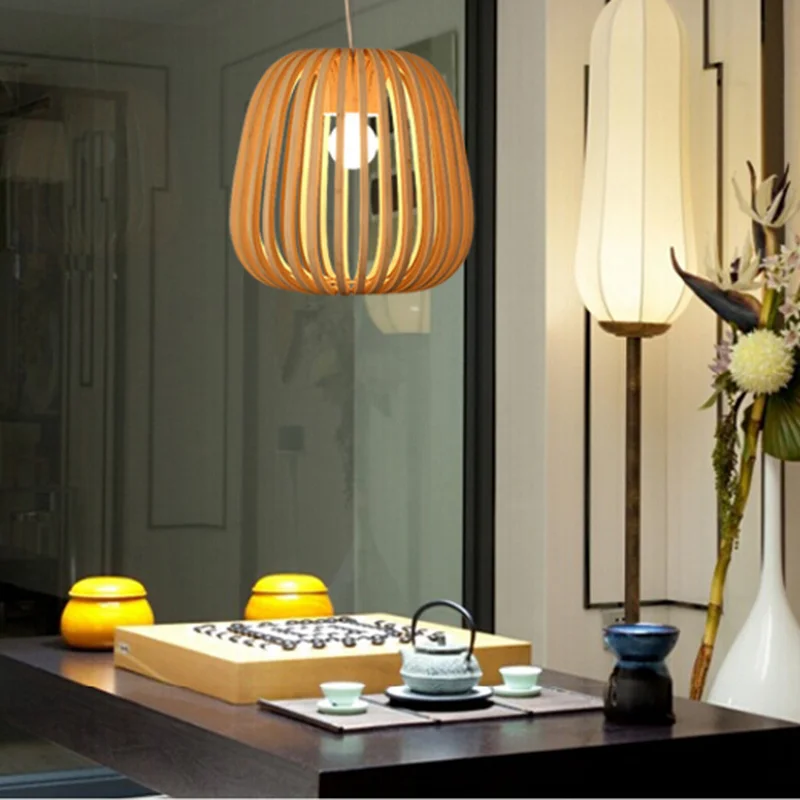 Бамбуковый Плетеный ротанговый абажур подвесной светильник деревенский