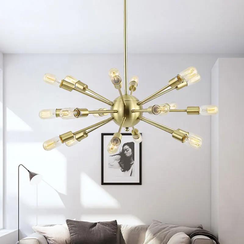 Sputnik  Mid Century vintage  Modern industrial iron pendant lamp lighting Loft light fixture
