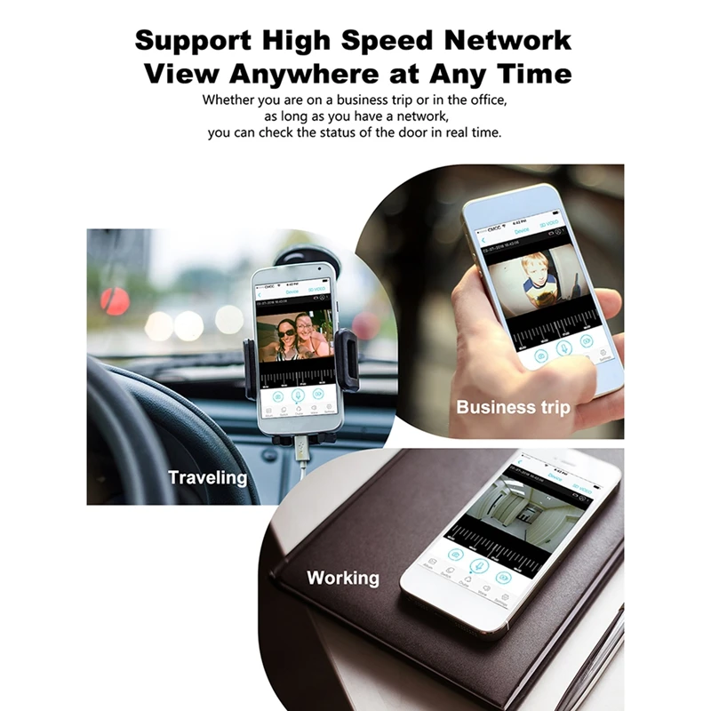 

Video Doorbell Wireless Doorbell Wideangle Surveillance Camera Two Way Voice Call Motion Detection Night Bision