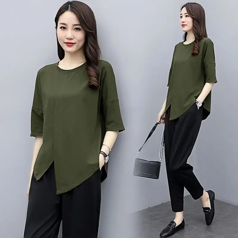 2020 новый летний для мужчин и женщин среднего возраста Женская хлопковая модный