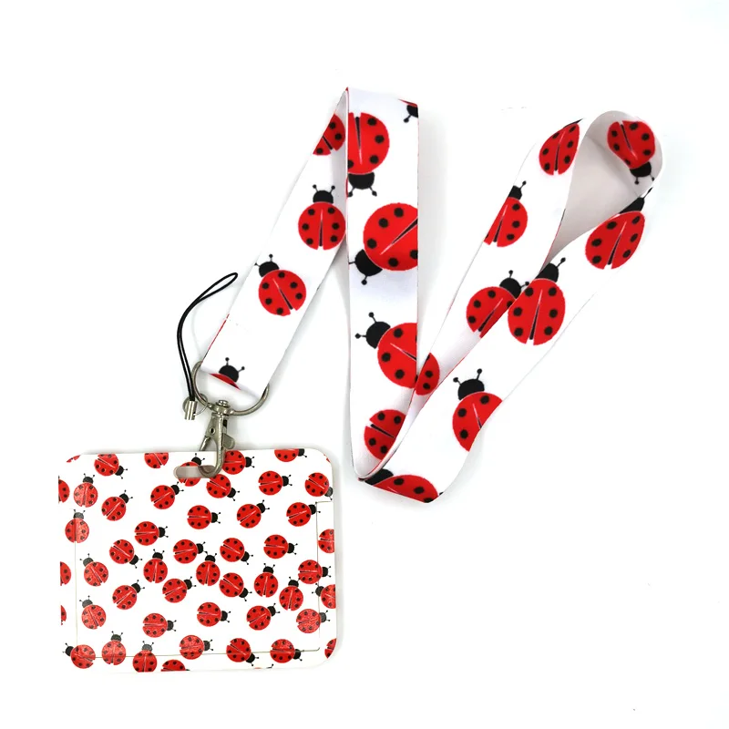 Чехол-насекомое Божья коровка держатель для карт женщин и мужчин деловой шнурок