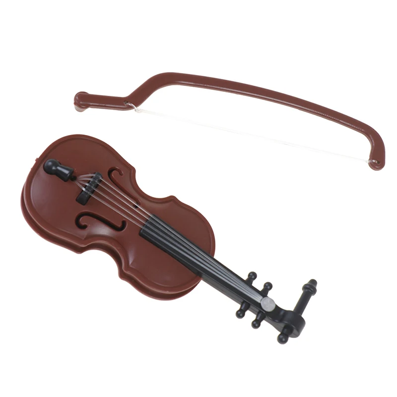 

Пластиковая скрипка 1/12 кукольный домик Миниатюрный Музыкальный инструмент модель аксессуары игрушки
