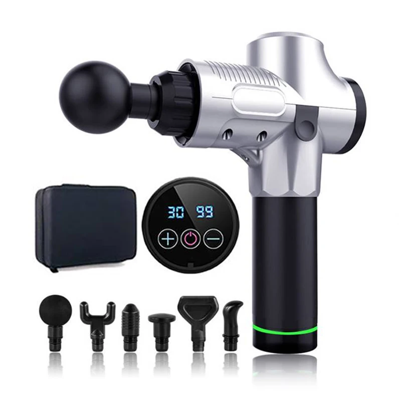 New Massage Gun Fascia Gun Deep Tissue Percussion Muscle Massager Gun For Pain Relief Slimming Shaping Massager With LCD Display