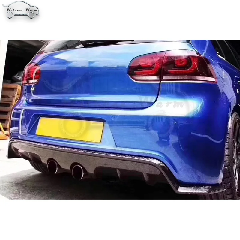 Углеродное волокно/FRP диффузор, губа на задний бампер Средний для Volkswagen Golf 6 MK6 R20 бампер автомобильный комплект кузова 2010-2013