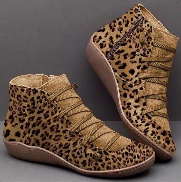 brown 1 Женская обувь; botas mujer; женские зимние винтажные плюшевые ботильоны из искусственной кожи с перекрестными ремешками в стиле панк; женские полусапожки; женская обувь на плоской подошве - Цвет: brown 1